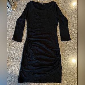 Black Express Bodycon Dress 3/4 Length Sleeves Size XS